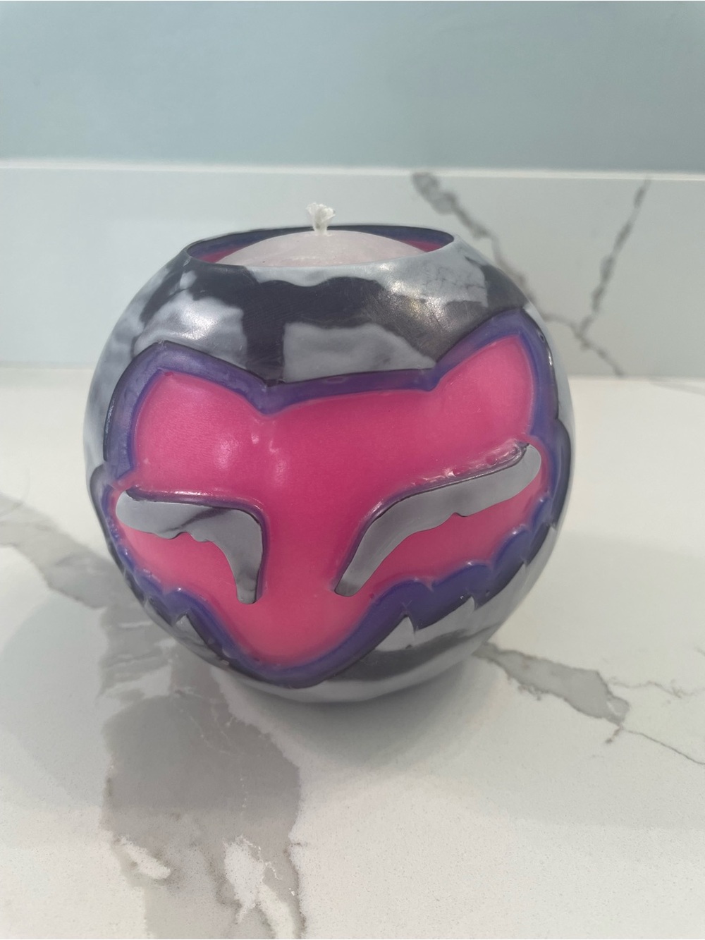 Pink & Purple Fox Accent Candle - Decorative Home Accent